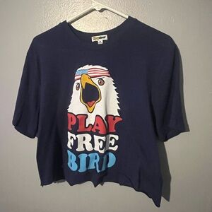 Tipsy elves “play free bird” shirt size L cropped
